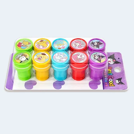 Kids Cartoon Mini Stamp Set – 10 Colorful Self-Inking Stamps
