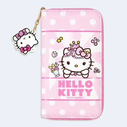 Hello Kitty Kids Zipper Pencil Case with Character Keychain