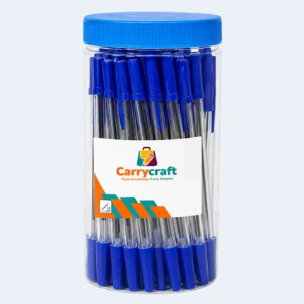 Carrycraft Blue Ballpoint Pens 1.0mm – Jar Pack