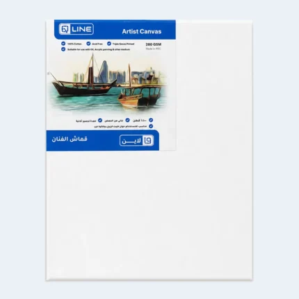 Q Line Artist Canvas 280 GSM Triple Gesso Primed Cotton Canvas