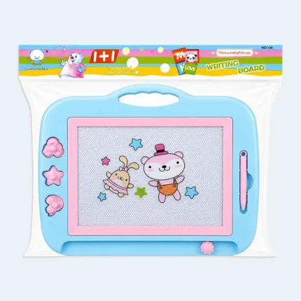 Kids Magnetic Drawing & Writing Board with Pen and Stamps