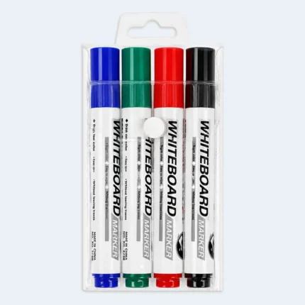 Whiteboard Marker Set 4 Colors – Easy Wipe