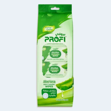 PROFI Aloe Vera Mini Cleaning Wipes 10 Wipes x 12 Packs