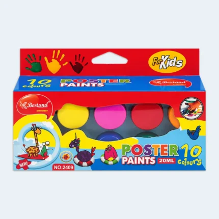 Bertrand Kids Poster Paints 10 Colours 20ml Set