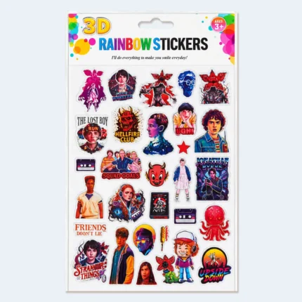 Kids 3D Rainbow Fantasy Character Decorative Sticker Sheet