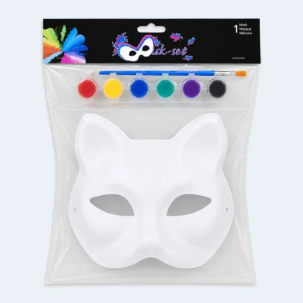 Kids DIY Paint Your Own Cat Mask Art & Craft Set