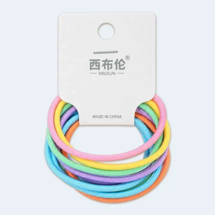 Kids Multicolor Elastic Hair Bands Set