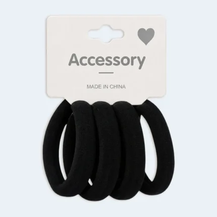 Soft Elastic Hair Ties for Women & Girls – 5 Pieces
