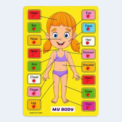 Kids My Body Parts Learning Puzzle Board
