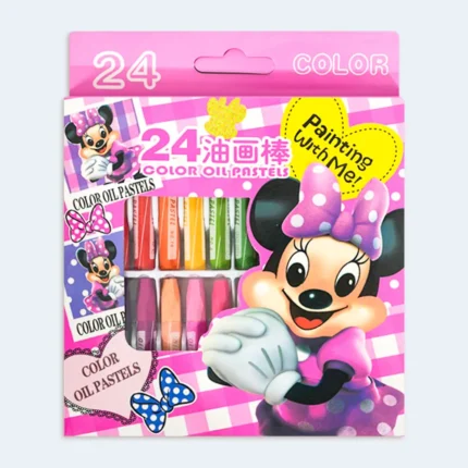 Kids 24 Color Oil Pastels Drawing & Coloring Set