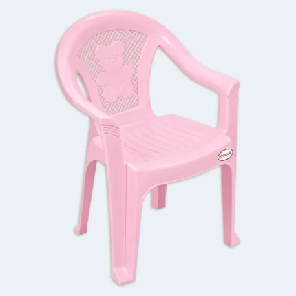 Kids Plastic Baby Chair with Armrests & Teddy Bear Backrest
