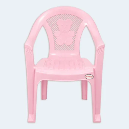 Kids Plastic Baby Chair with Armrests & Teddy Bear Backrest