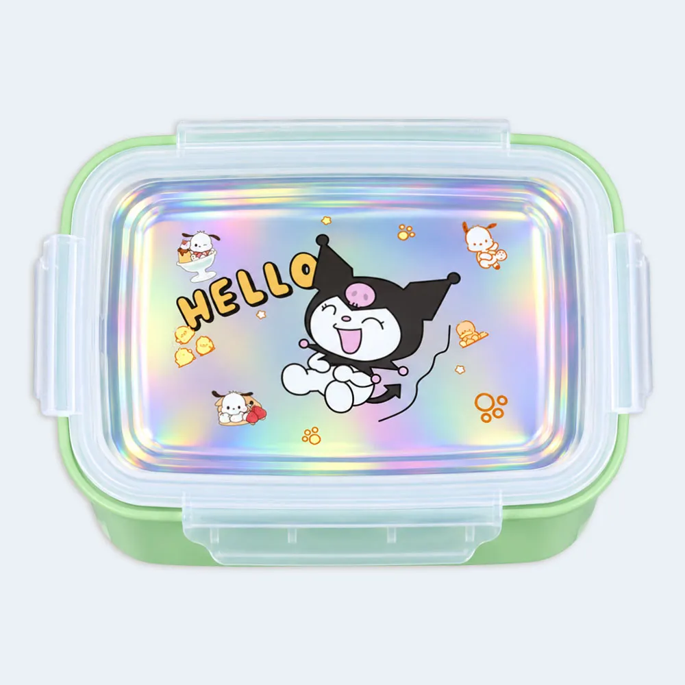 lunch-box-900ml-green-2 Kids Character Lunch Box with Locking Lid ( Green )