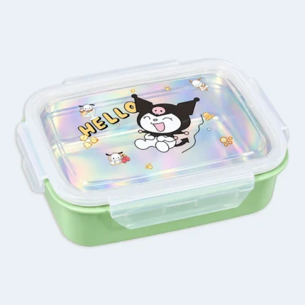 Kids Character Lunch Box with Locking Lid ( Green )