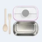 Kids Compartment Lunch Box with Spoon & Secure Locking Lid ( VIOLET )