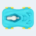 Kids Car Design Lunch Box with Secure Locking Clips ( Blue )