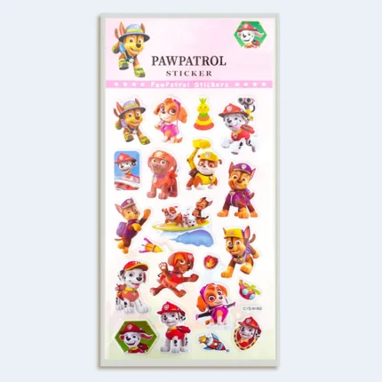 Kids 3D Rescue Puppy Character Stickers – Colorful Sticker Sheet