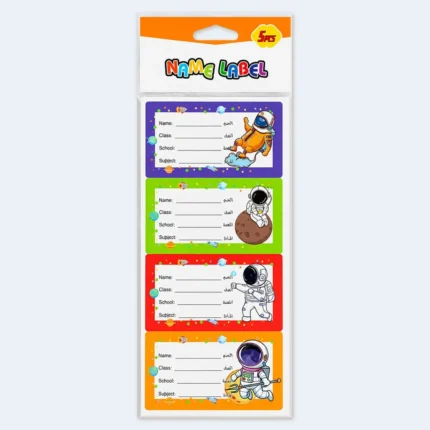 Kids Space Astronaut School Name Labels – 5 Pieces