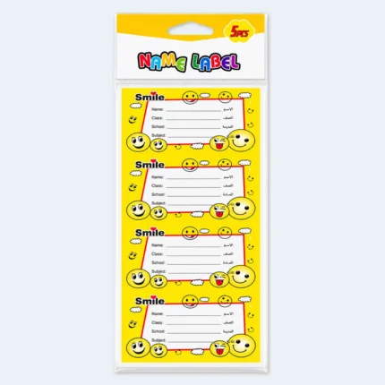 Kids Smile School Name Labels – 5 Pieces