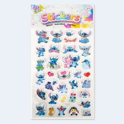 Kids 3D Cartoon Character Sticker Sheet – Ages 3+