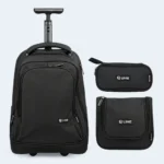 Q Line 17-Inch 3-Piece Trolley School Bag Set