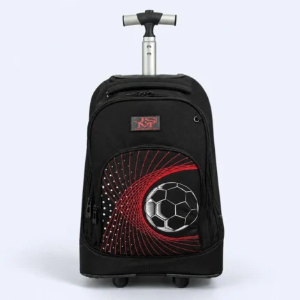 17-Inch 3-Piece Football Trolley School Bag Set