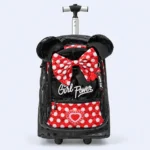 Girls 3-Piece Trolley School Bag Set with Lunch Bag & Pencil Case