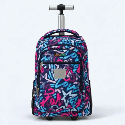 Carrycraft Kids 3-Piece Trolley School Bag Set with Lunch Bag & Pencil Case