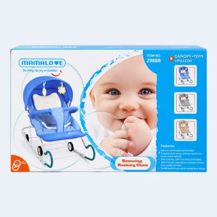 Mamalove Baby Bouncing Rocking Chair with Canopy, Toys & Pillow