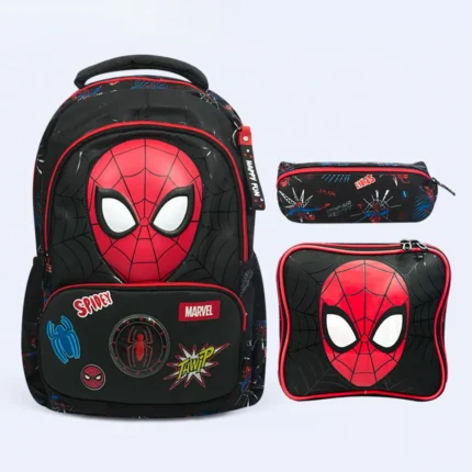 Kids Spider-Man 3-Piece School Backpack Set with Lunch Bag & Pencil Case