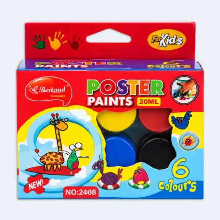 Bertand Kids Poster Paint Set 6 Colours – 20ml Each