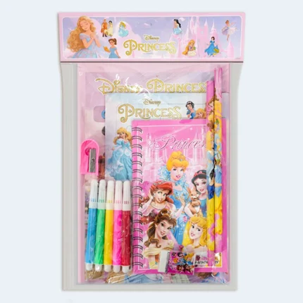 Disney Princess Kids Stationery Set with Notebook, Pencils & Colour Pens