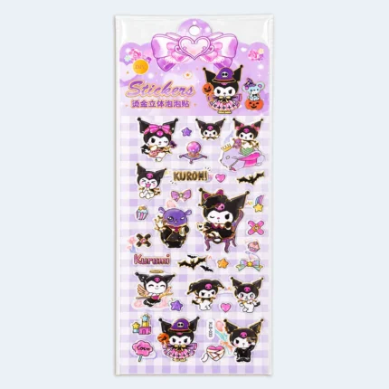Kids Cartoon Decorative Puffy Sticker Sheet