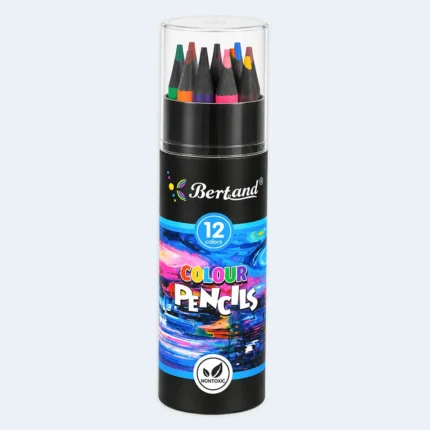 Bertand 12 Colours Non-Toxic Colour Pencils in Storage Tube