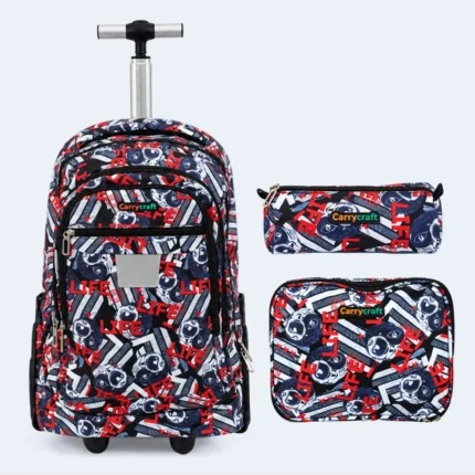 Carrycraft 3-Piece Kids Trolley School Bag Set – 17 Inch