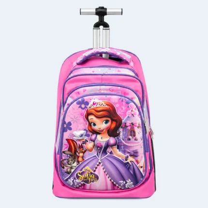 Sofia Princess 3-Piece Kids Trolley School Bag Set – 17 Inch