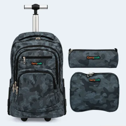 Carrycraft 3-Piece Kids Trolley School Bag Set – 17 Inch