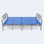 Single Folding Metal Bed with Padded Mattress – 190 × 90 cm