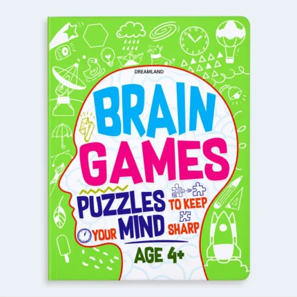 Dreamland Brain Games Puzzle Activity Book for Kids Age 4+