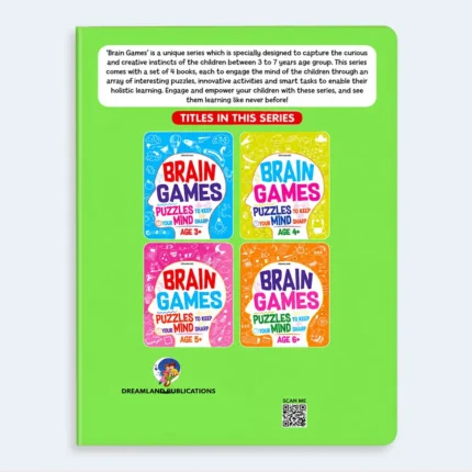 Dreamland Brain Games Puzzle Activity Book for Kids Age 4+