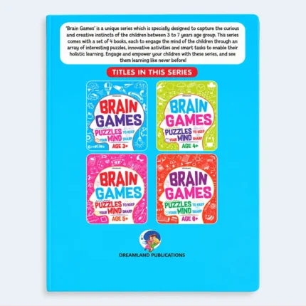Dreamland Brain Games Puzzle Activity Book for Kids Age 3+