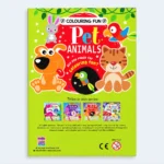 Pet Animals Colouring Fun Activity Book with Animal Crayons