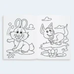 Pet Animals Colouring Fun Activity Book with Animal Crayons
