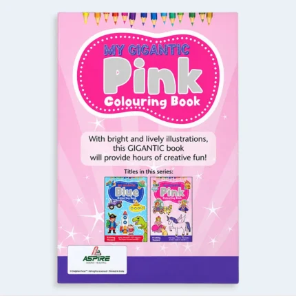 My Gigantic Pink Colouring Book for Kids – Princess & Fairy Themes