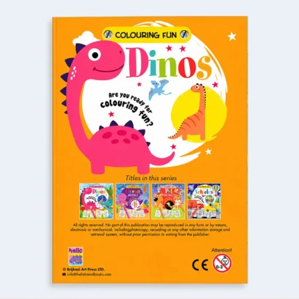 Dinosaur Colouring Fun Activity Book for Kids with Mini Dino Toys