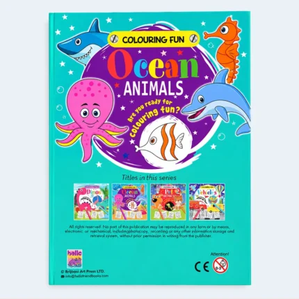 Ocean Animals Colouring Fun Activity Book with Mini Sea Animal Toys