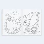 Ocean Animals Colouring Fun Activity Book with Mini Sea Animal Toys