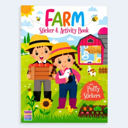 Farm Sticker & Activity Book with Puffy Stickers for Kids