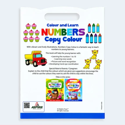 Colour and Learn Numbers Copy Colour Activity Book for Kids