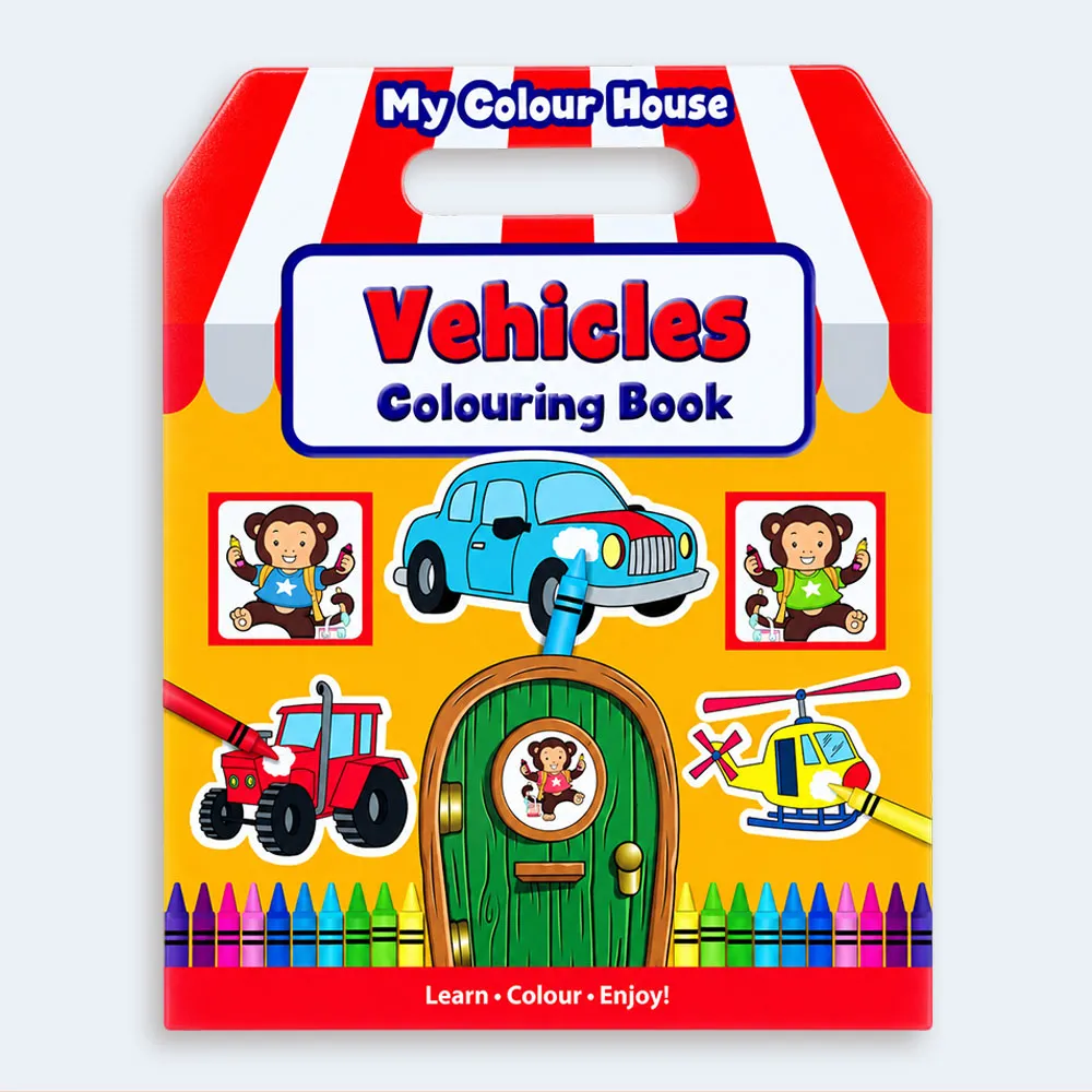 Vehicles Colouring Book for Kids – My Colour House Vehicles Colouring Book for Kids – My Colour House